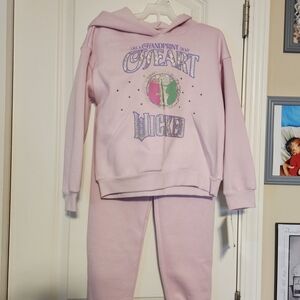 Wicked Pink Girls Matching Jogger Set